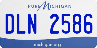 MI license plate DLN2586