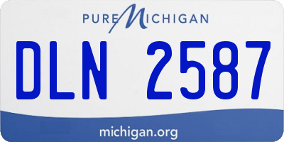 MI license plate DLN2587