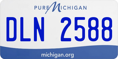 MI license plate DLN2588