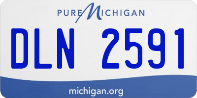 MI license plate DLN2591