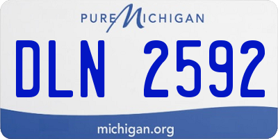 MI license plate DLN2592