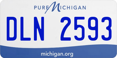 MI license plate DLN2593