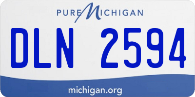 MI license plate DLN2594