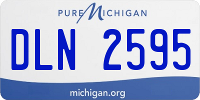 MI license plate DLN2595