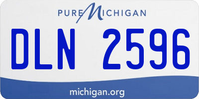 MI license plate DLN2596