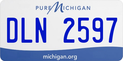 MI license plate DLN2597