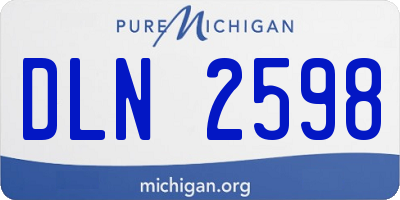 MI license plate DLN2598