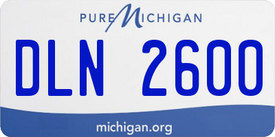 MI license plate DLN2600