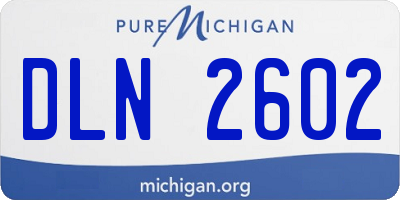 MI license plate DLN2602