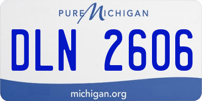 MI license plate DLN2606