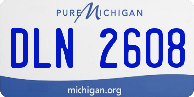 MI license plate DLN2608