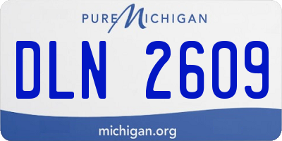 MI license plate DLN2609