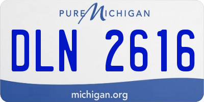 MI license plate DLN2616