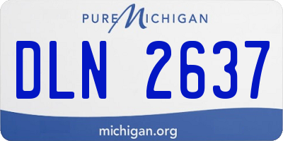 MI license plate DLN2637