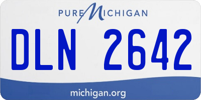 MI license plate DLN2642