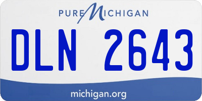 MI license plate DLN2643