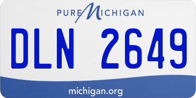 MI license plate DLN2649