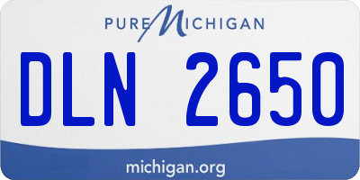 MI license plate DLN2650