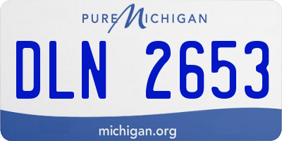 MI license plate DLN2653