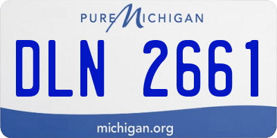 MI license plate DLN2661