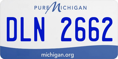 MI license plate DLN2662
