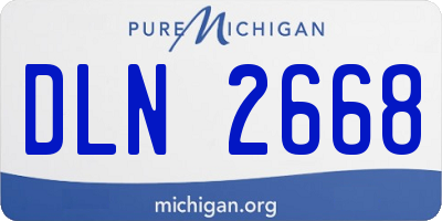 MI license plate DLN2668