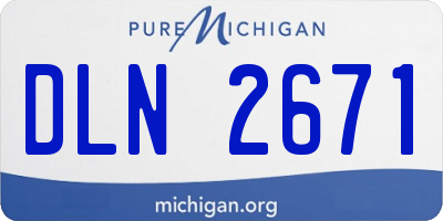 MI license plate DLN2671
