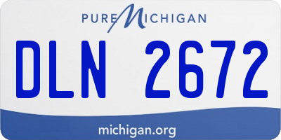 MI license plate DLN2672