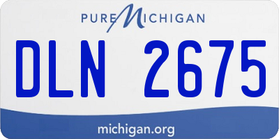 MI license plate DLN2675