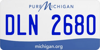 MI license plate DLN2680