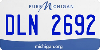 MI license plate DLN2692