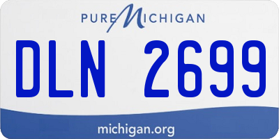 MI license plate DLN2699