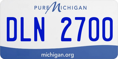 MI license plate DLN2700