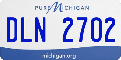 MI license plate DLN2702