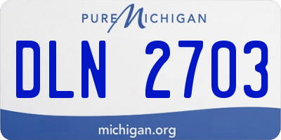 MI license plate DLN2703