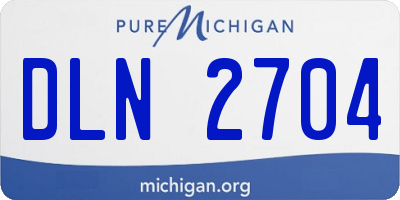 MI license plate DLN2704