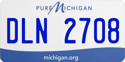 MI license plate DLN2708