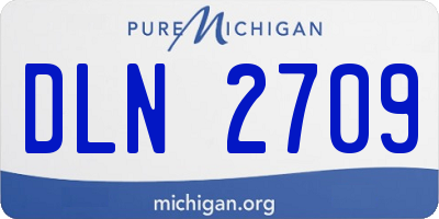 MI license plate DLN2709