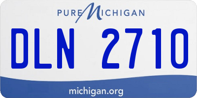 MI license plate DLN2710