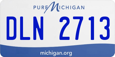 MI license plate DLN2713