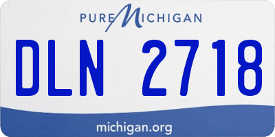 MI license plate DLN2718