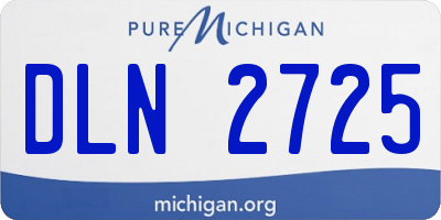 MI license plate DLN2725