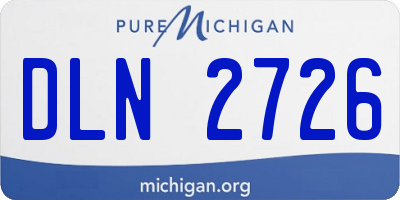 MI license plate DLN2726