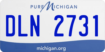 MI license plate DLN2731