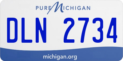 MI license plate DLN2734