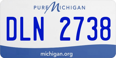 MI license plate DLN2738
