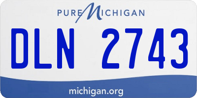 MI license plate DLN2743
