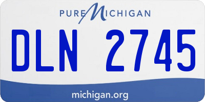 MI license plate DLN2745