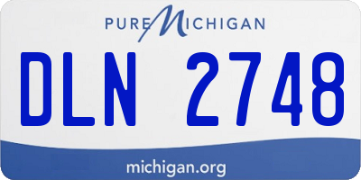 MI license plate DLN2748