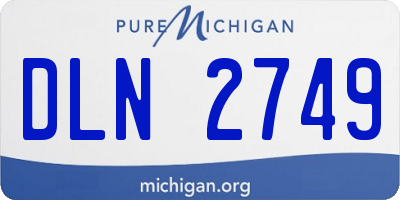 MI license plate DLN2749